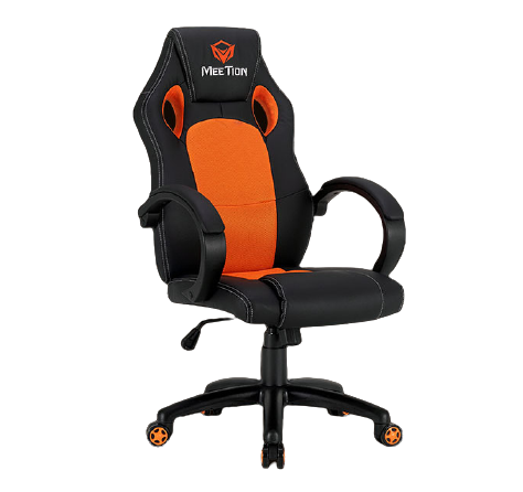 Meetion Cheap Mesh Gaming Chair - Black / Orange