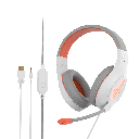 Meetion MT-HP021 Gaming Headset - 3.5mm Audio / USB RGB / White + Orange