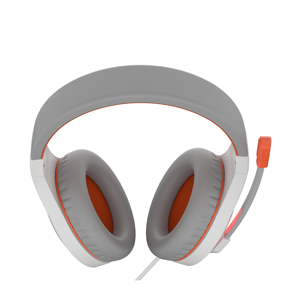 Meetion MT-HP021 Gaming Headset - 3.5mm Audio / USB RGB / White + Orange