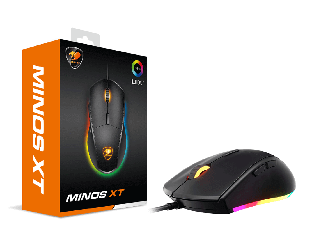 Cougar Minos XT Gaming Mouse for Enthusiasts - UIX / USB / 4000DPI / RGB / Black