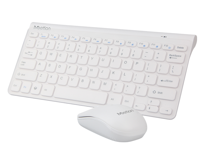 Meetion Mini4000 Wireless Multimedia Combo - Mouse &amp; Keyboard / for SmartTV, TVBox / Android / Windows / White