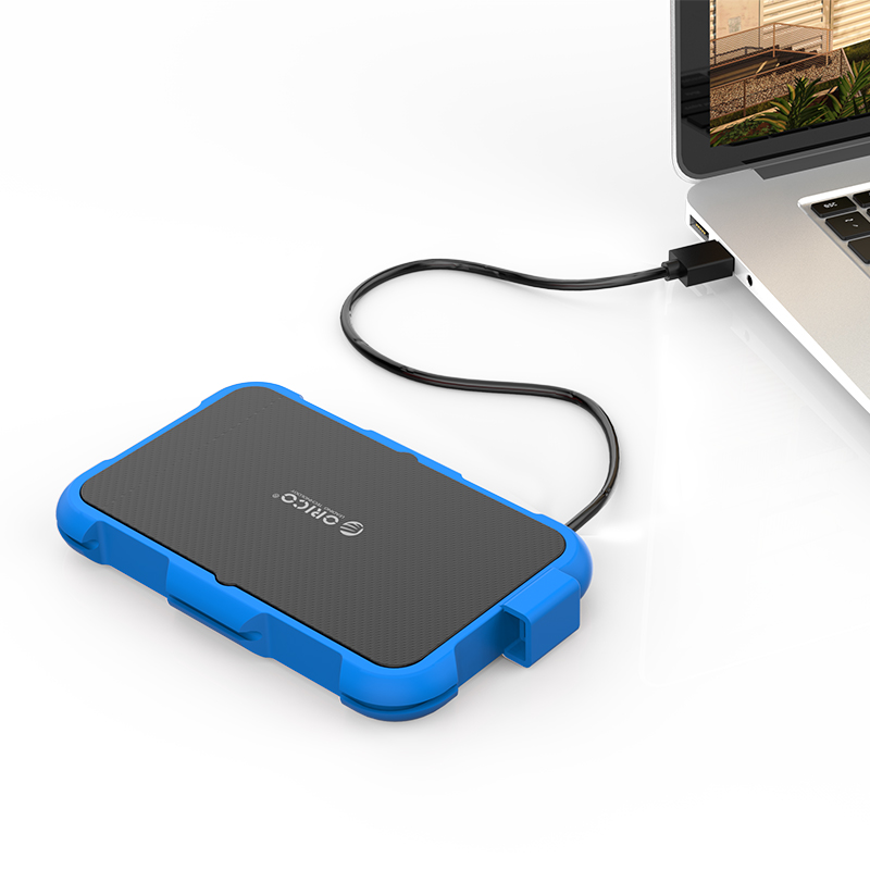 ORICO 2739U3 - ShockProof External Enclosure / 2.5 / SATA HDD / USB 3.0 / Blue