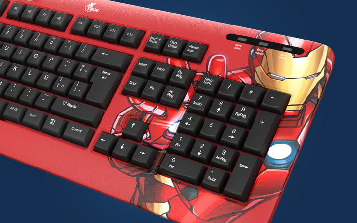 Xtech Marvel Irom Man USB Keyboard- Avenger Edition 