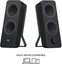 Logitech Z207 - Stereo Speakers / Bluetooth / 3.5mm / Black 