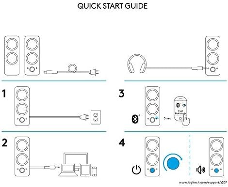 Logitech Z207 - Stereo Speakers / Bluetooth / 3.5mm / Black 