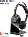 Plantronics Poly Voyager UC B825 - Headset / For PC - Laptop - Mobile - Tablets / 12 Hours Battery Life / Noise Cancelling / Wireless / Black