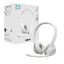 Logitech H390 Headset with Microphone - USB / In-Line Controls / White