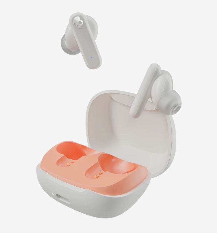 SkullCandy Smokin Buds  /  Wireless /Bone Orange Glow