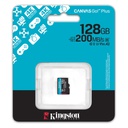 Kingston MicroSD 128GB Canvas Go Plus / Con Adaptador / Negra