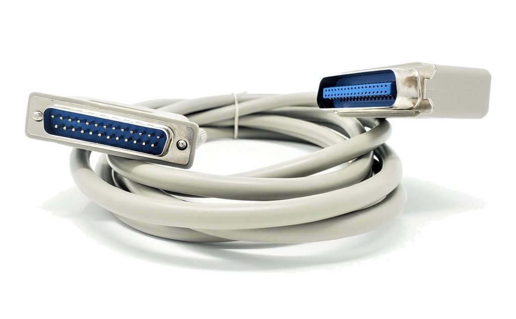 ZOECAN WL-31 Cable Impresora/Data DB25 a Centronic - 18pies, Blanco