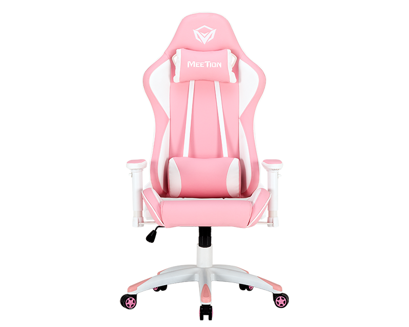 Meetion MT-CHR16 Gaming Chair - White / Pink