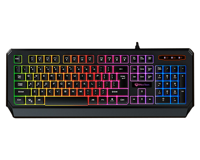 Meetion K9320 Rainbow Backlit Gaming Keyboard - USB / LED / Black