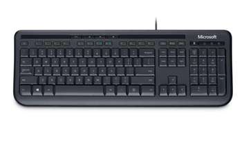 [MIC-KYM-BT-ANB00004-BK-320] Microsoft Wired Desktop 600 Teclado Estándard, USB, Español, Negro