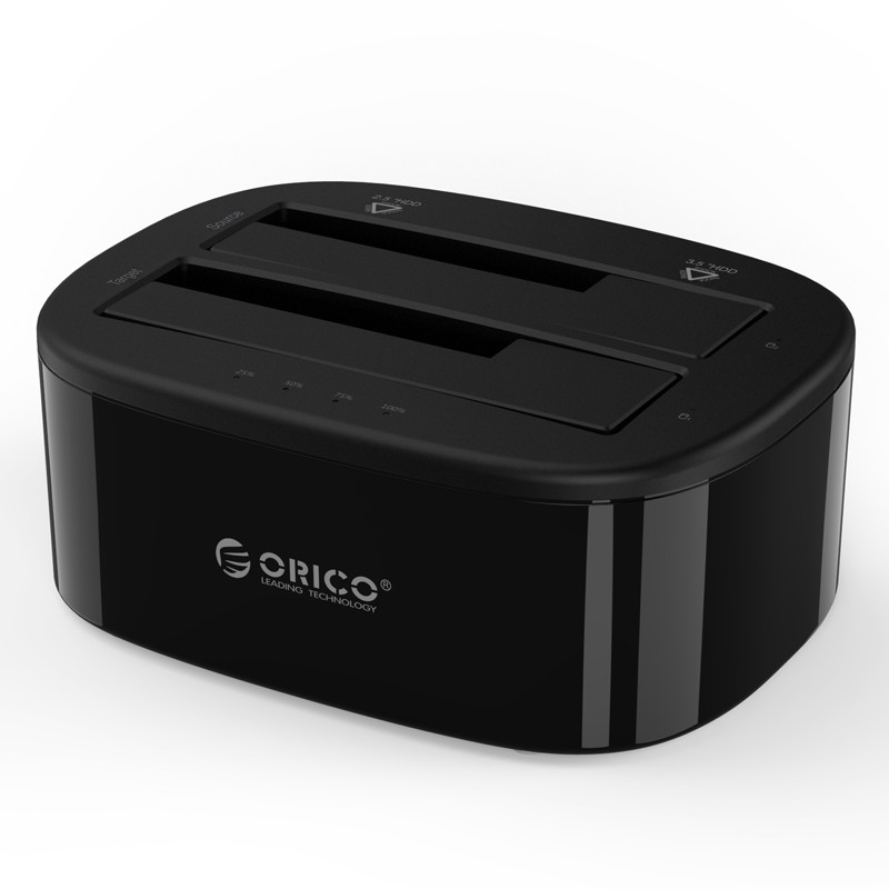 ORICO 6228USC 2-Bay Offline Clone Hard Drive Dock - 3.5&quot; &amp; 2.5&quot; / USB3.0 / Black