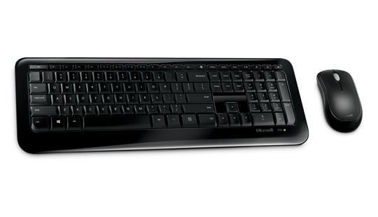 Microsoft 850 COMBO - Inalámbrico Teclado y Mouse / Inglés / Negro