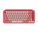 Logitech 920-010715 POP KEYS Teclado Inalámbrico / Bluetooth 5.1 / Inglés / Rojo - Rosa