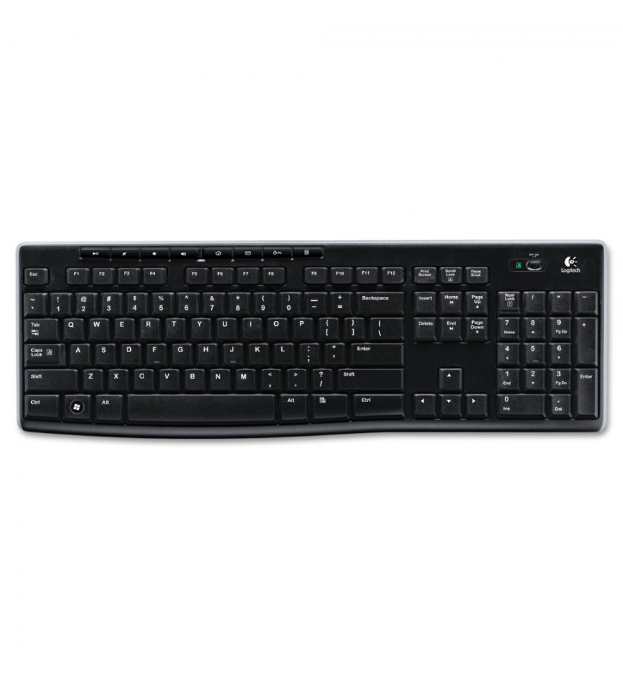 Logitech K270 Teclado Ergonómico  Inalámbrico, USB Unifying, Español, Negro