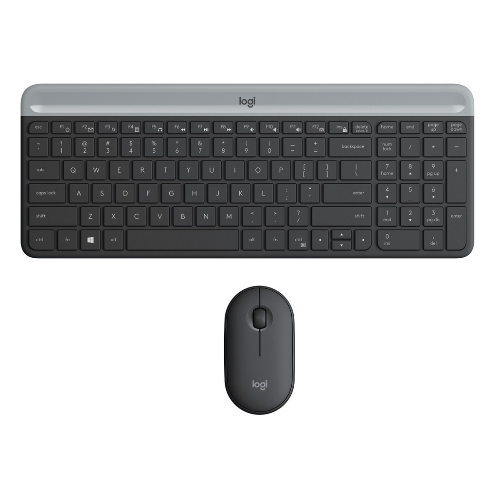 Logitech MK470 Slim Combo Teclado y Mouse / USB / Español / Negro