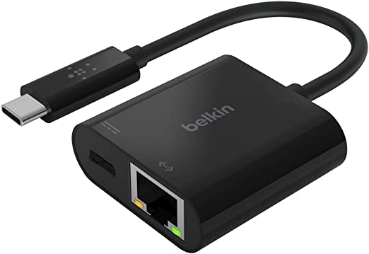 Belkin INC001BTBK - Charge and Adapter USB-C a Ethernet for MAC and Ipad / 60w / Black