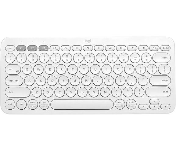 Logitech K380 Wireless Keyboard / Bluetooth / Spanish / White 