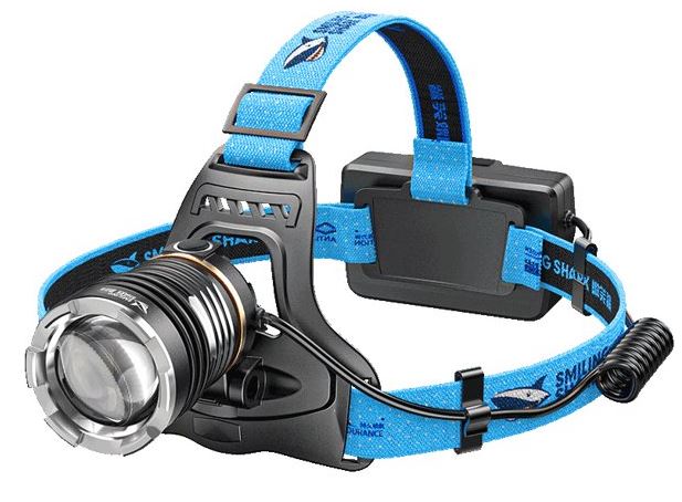 SMILING SHARK HeadLamps LED Luz Cálida - Rechargeable Battery -  Luz Adjustable