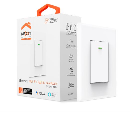 Nexxt NHE-S100 -  Interruptor Inteligente Monopolar / USB / Blanco