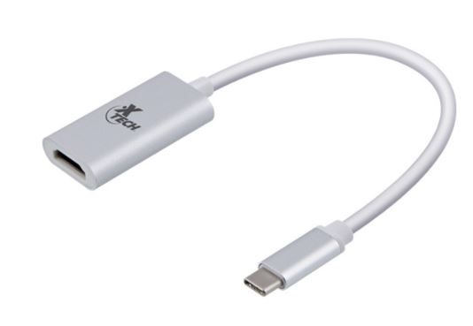 XTECH Adaptador con Conector USB Tipo-C Macho a HDMI Hembra XTC-540 / Blanco