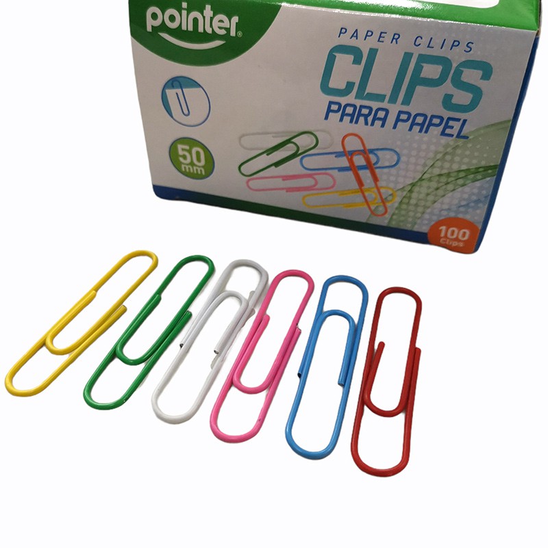 Pointer PC-50MM-100B Colored Paper Clips - 100pcs