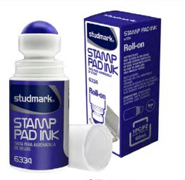 Studmark 06334 Tinta para almohadilla de sellos - 60ml , Azul, Roll-On