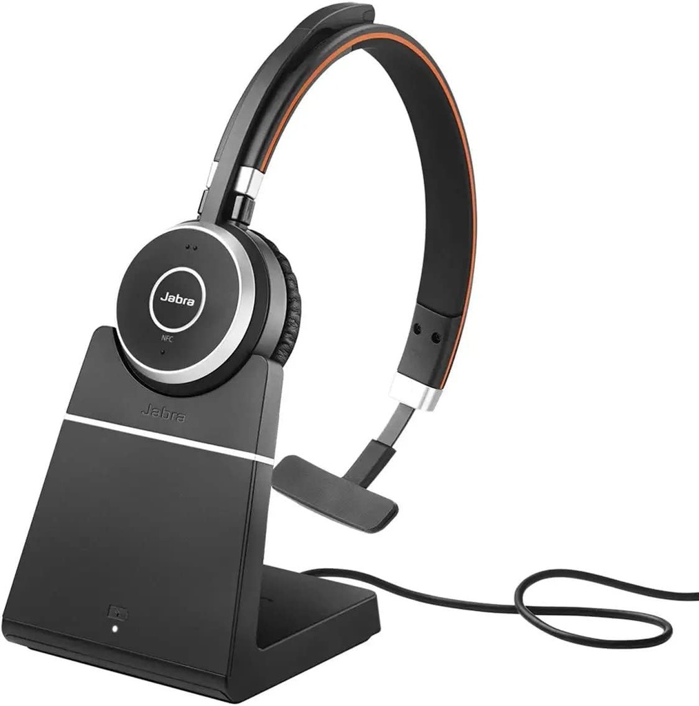 Jabra Evolve2 65 MS Mono - Headset / On-Ear / Cancelación de Ruido / 14 Horas de Batería / Inalámbricos / Para Laptop - PC - Smartphone - Tabletas / Negro