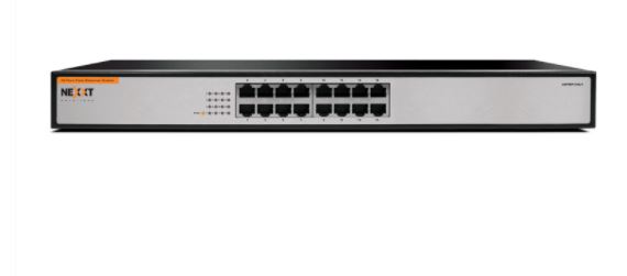 Nexxt NAXOS1600R Switch - 16 Ports / Fast Ethernet / Black