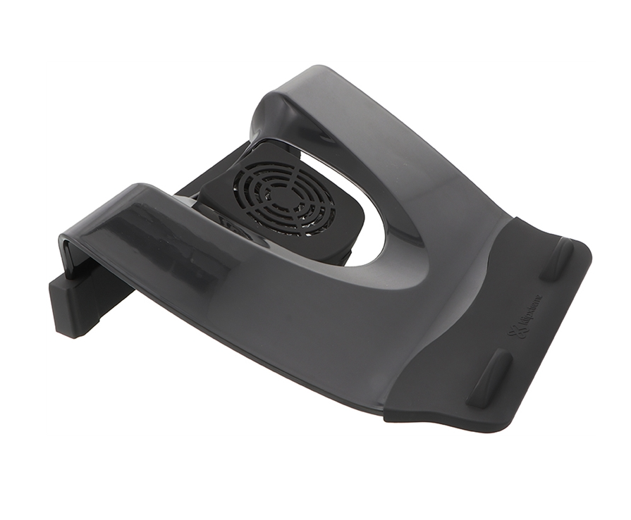 KLIP KNS-1108  - Portable Aluminum Notebook Stand With Fan / Until 17&quot; / 4x USB / Gray