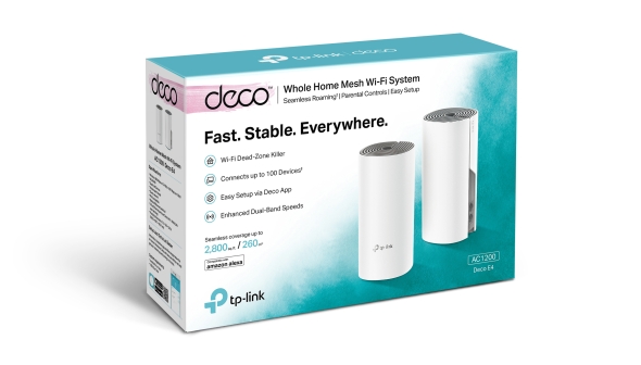 TP-LINK Deco E4 AC1200 Whole Home Mesh Wi-Fi System 2 Pack