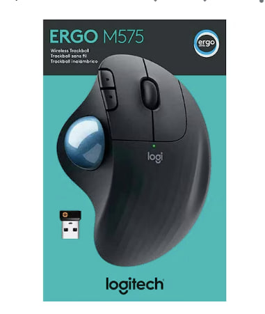 Logitech M575s Ratón Inalámbrico Trackball / Ergonómico / 2.4GHz / Negro