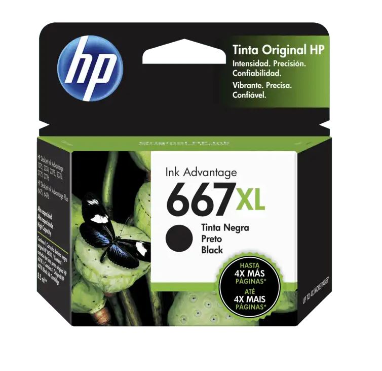 HP 667XL Negro Cartucho de Tinta