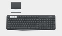 Logitech 920-008165 Wireless Multi-Device Keyboard K375S / Bluetooth / Spanish / Black  