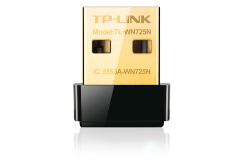 Tp-Link TL-WN725N Wireless N Nano USB Adapter / 150Mbps / Black