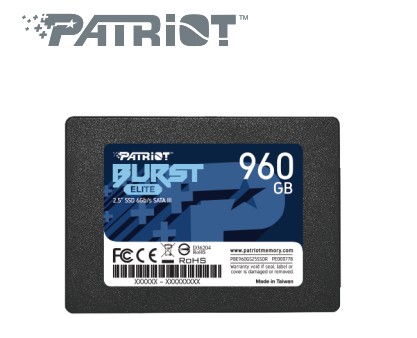 [PAT-STO-MEM-PBE960GS25SSDR-NA-126] PATRIOT Burst Elite - SSD Internal Disk / 2.5 / SATA 3 / 960GB / Negro