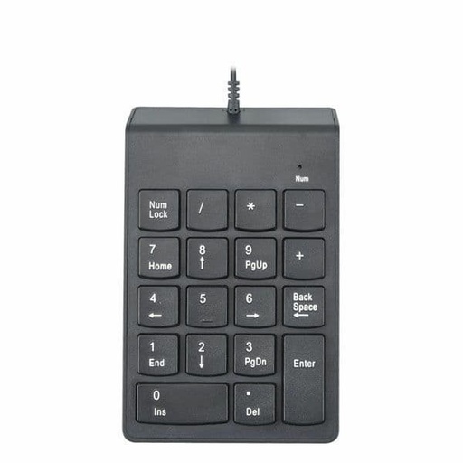 [GEN-KYM-ACC-NUMPAD-BK-121] Genérico Teclado Numérico - Conexión USB, Negro