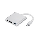 Genérico HC-04B Adaptador Tipo C 3-en-1 - HDMI / USB3.0 / PD