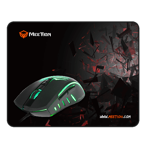 [MET-GAM-ACC-MTC011-BK-321] Meetion MTC011 Gaming Mouse RGB + Pad Combo - 6D / 4 Niveles DPI ajustables / Sensor Óptico Pro-Gaming