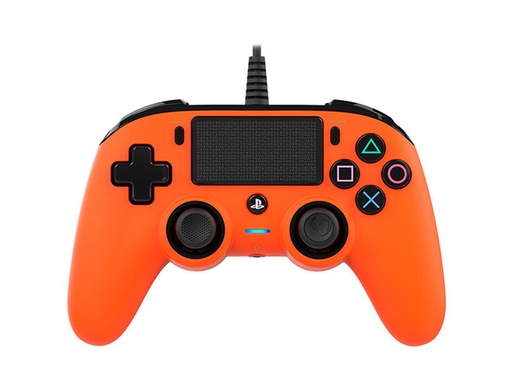 [NAC-GAM-ACC-PS4OFCPADORANGE-OR-421] Nacon SLEH00473 Control Alambrico Compacto para  PS4 - Producto con Licencia Oficial de PlayStation - Naranja