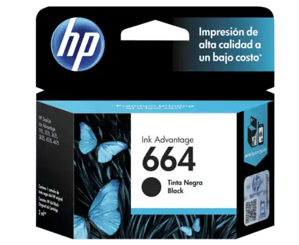 [HPE-PRT-INK/TON-F6V29ALL-BK-320] HP 664 Negra Cartucho de Tinta  