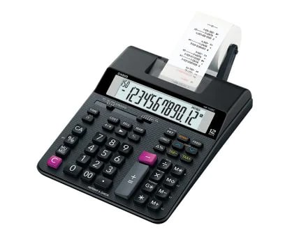 [CAS-CAL-SUM-HR150RC-BK-222] Casio HR-150RC Calcuador Sumadora Impresora - 12 Dígitos, Negra
