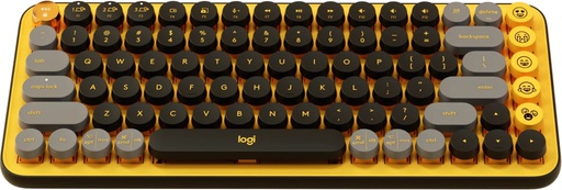 [LOG-HYM-KYM-920010713-YL-222] Logitech 920-010713 POP KEYS Teclado Inalámbrico / Bluetooth 5.1 / Inglés / Amarillo