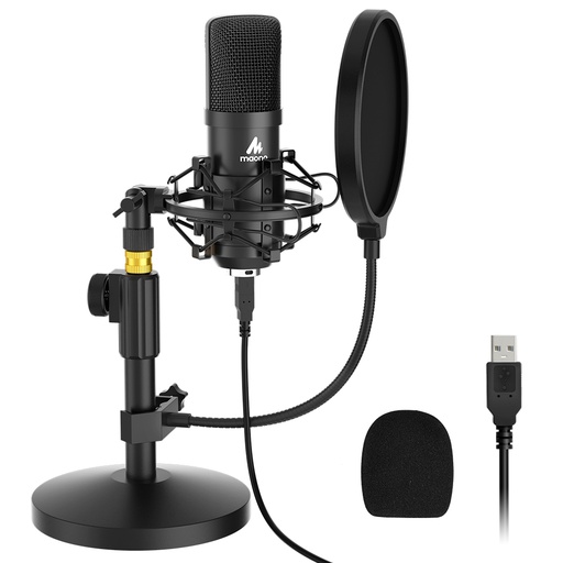 [MNO-GAM-MIC-A04T-BK-222] Maono AU-A04T Kit de Micrófono / USB / Negro