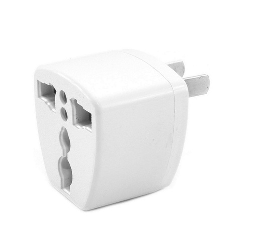 [GEN-MSC-ADP-3TO2PIN-WH-222] Genérico Adaptador Universal Europeo a Americano de 3 a 2 Pines / Blanco