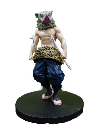 [GNC-GAM-ACC-KNY1B-NA-322] Generico Kimetsu No Yaiba (Inosuke Hashibira) - 15cm / Base Negra