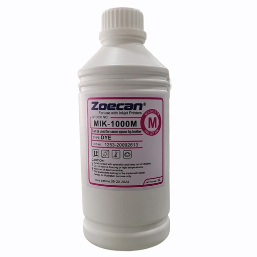 [ZOE-INK-CON-MIK1000M-NA-422] Zoecan MIK-1000M Tinta Universal 1000ml - Magenta