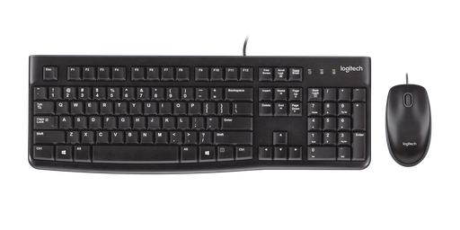 [LOG-HYM-KYM-920004428-BK-123] Logitech MK120 Wired Combo Keyboard + Mouse / USB / Spanish / Black 